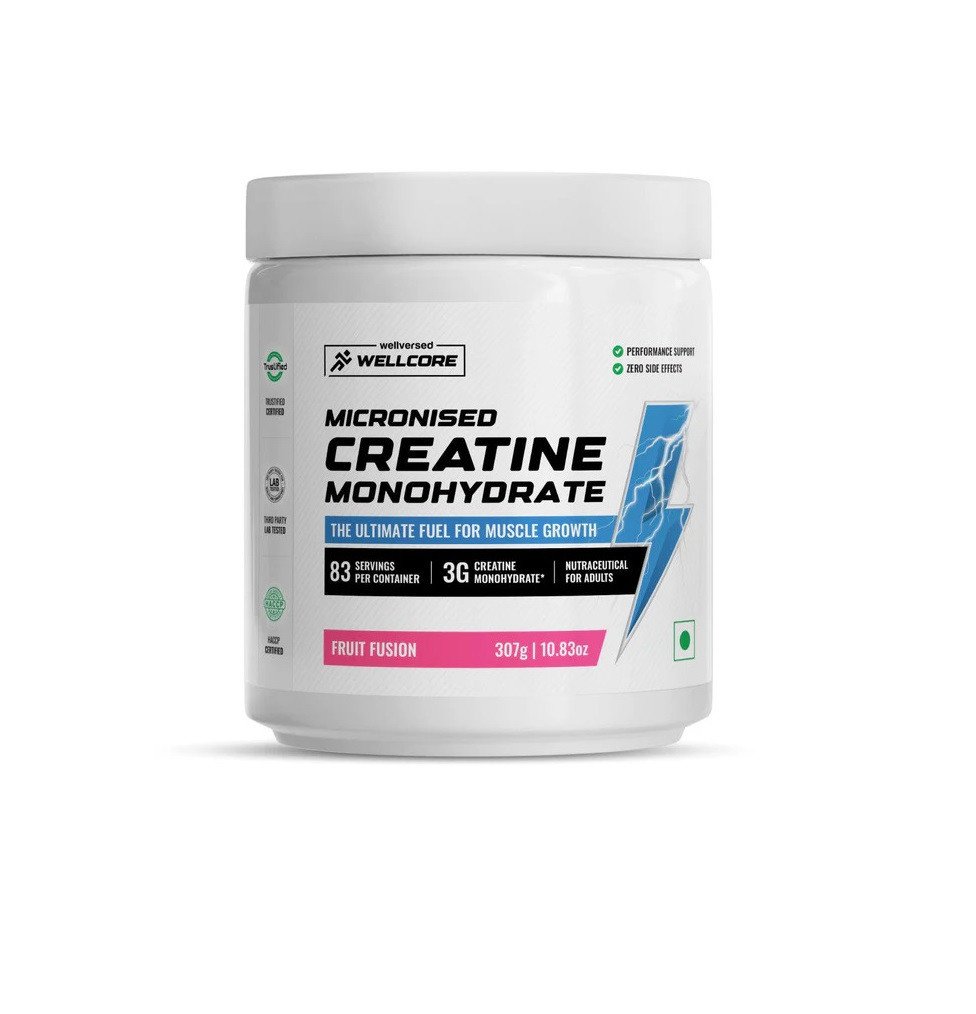 Wellcore - Pure Micronised Creatine Monohydrate (307g, 83 Servings) Fruit Fusion