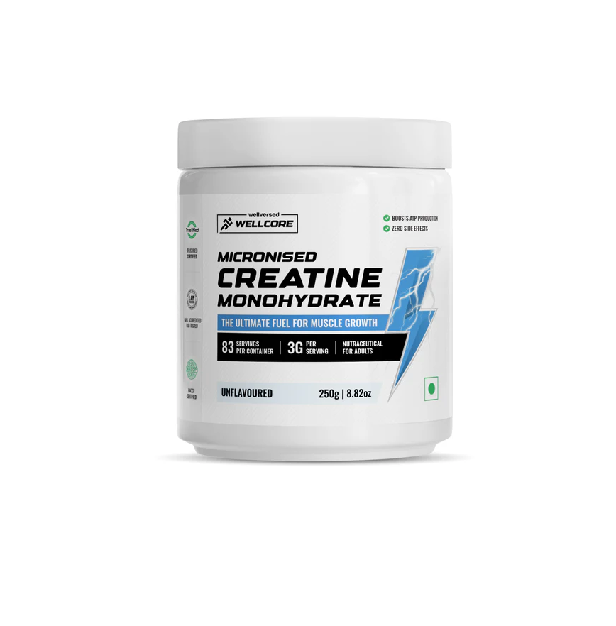Wellcore - Micronised Creatine Monohydrate (250g, 83 Servings)