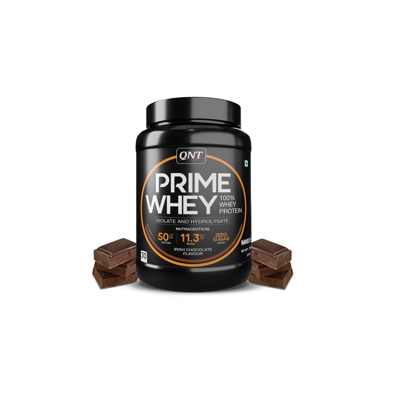 QNT Prime Whey Protein Powder – Irish Chocolate | 30 Servings | 1kg