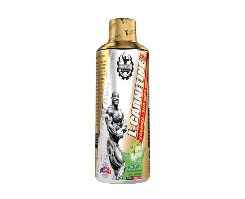 Dexter Jackson L-Carnitine Liquid | Green Apple Flavour | 473.28ml Bottle