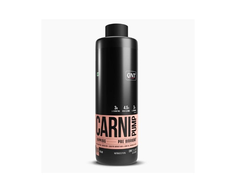 QNT CARNIPUMP | Liquid Pre Workout | Peach | 1L, 50 Servings