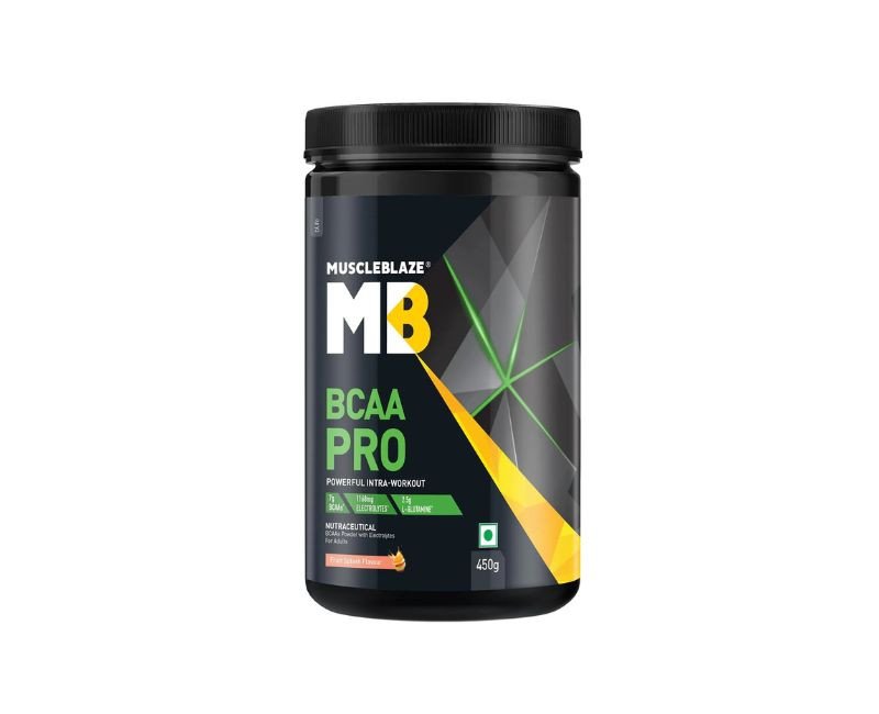 MuscleBlaze BCAA Pro Powder, Powerful Intra Workout (Fruit Splash, 450g, 30 Servings)