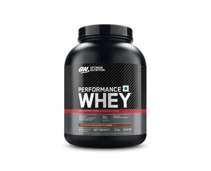 Optimum Nutrition (ON) Performance Whey Protein Powder, 24g Protein, 5g BCAA – 2Kg (Chocolate Milkshake)