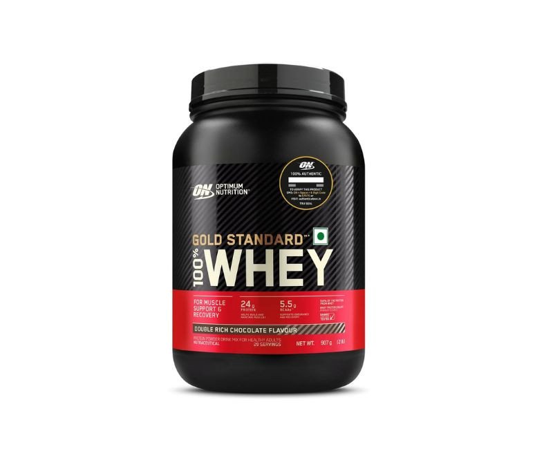 Optimum Nutrition (ON) Gold Standard 100% Whey Protein Powder 2 lbs, 907 g (Double Rich Chocolate)