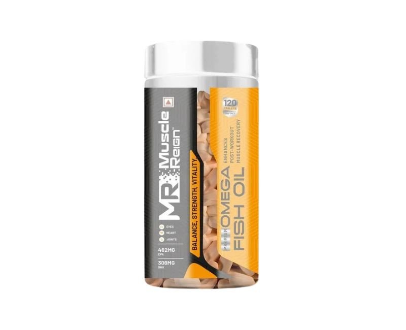 Muscle Raze High Potency Omega Fish Oil Supplement - 120 Capsules