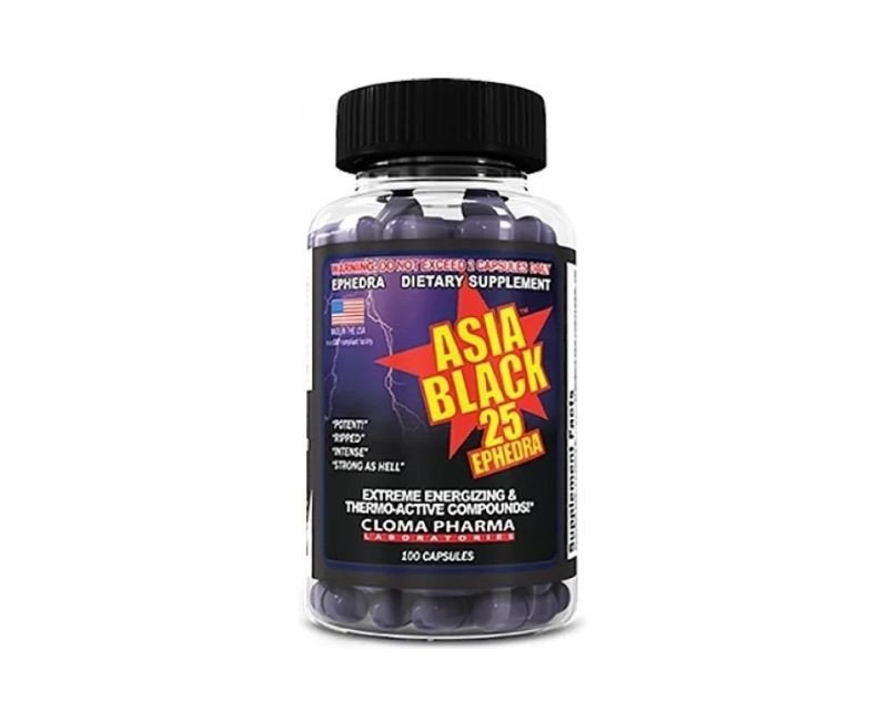 Asia Black 25 EPHEDRA - Cloma Pharma - 100 Tabs