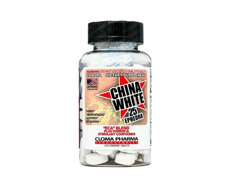 China White 25 EPHEDRA - Cloma Pharma - 100 Tabs