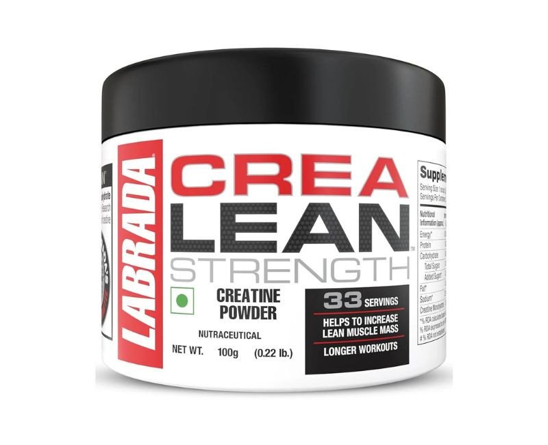 Labrada CreaLean - Creatine Monohydrate Powder - Unflavoured, 100g, 33 Servings