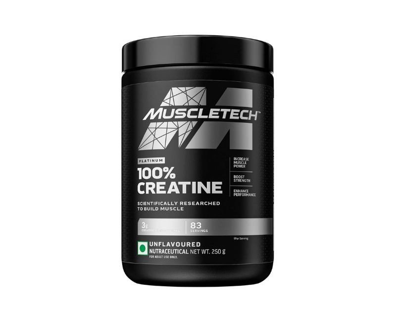 MuscleTech Platinum 100% Creatine Powder - Unflavoured - 250gm, 83 Servings