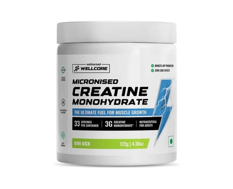 Wellcore - Pure Micronised Creatine Monohydrate | Kiwi Kick (122g, 33 servings)