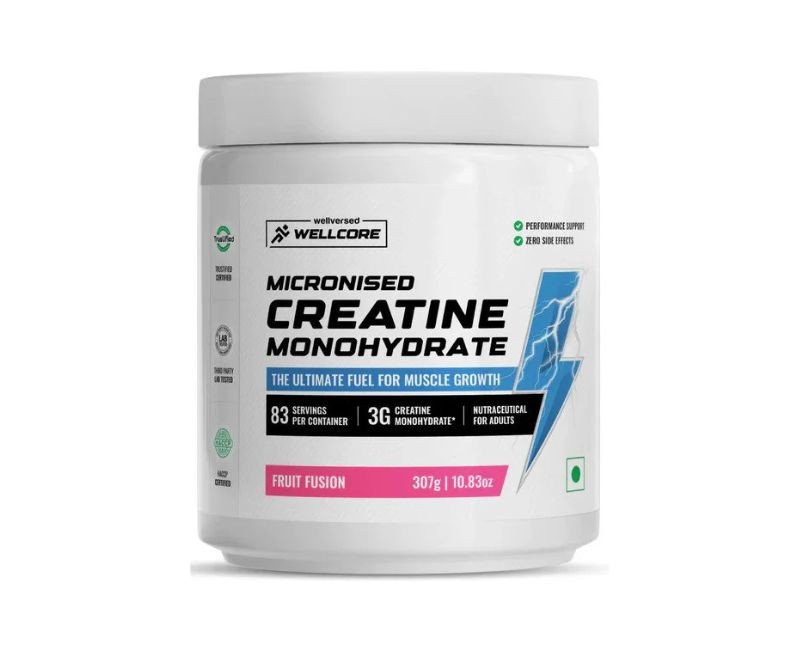 Wellcore - Pure Micronised Creatine Monohydrate (307g, 83 Servings) Fruit Fusion