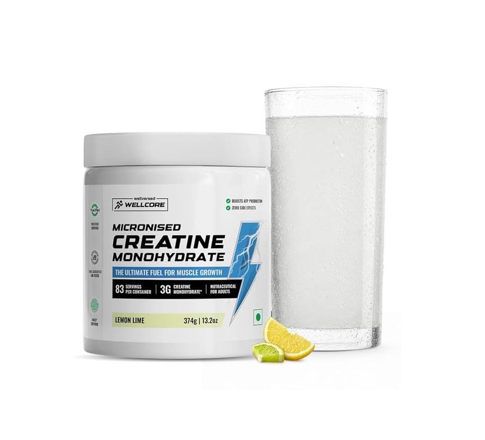 Wellcore Pure Micronised Creatine Powder (83 Servings, Lemon Lime)