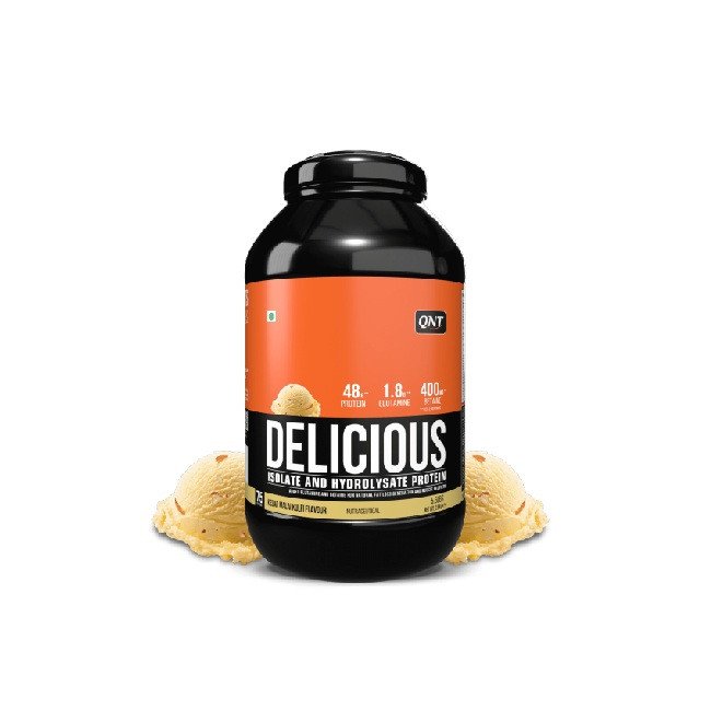 QNT Delicious Isolate Whey 2kg Kesar Malai Kulfi
